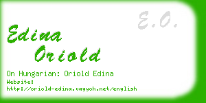 edina oriold business card